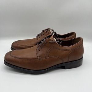 152701 Men's Shoes Size 9.5M Tan Leather Lace Up Johnston & Murphy Dress Shoes